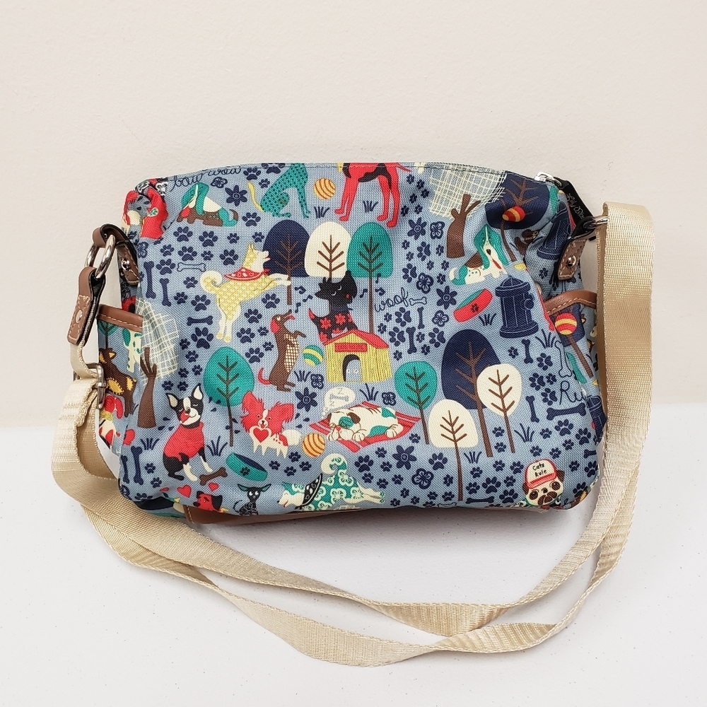 Lily Bloom Who Let the Dogs Out Crossbody Bag Purse - Picture 2 of 12